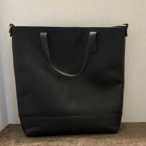 Black Leather Tote Bag
